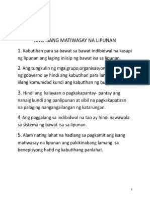 maayos na lipunan|Matiwasay Na Lipunan: Kahulugan At Halimbawa Nito .